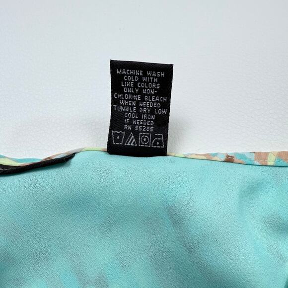 Y2K Express Asymmetric Skirt Size Small Light Turquoise Geometric Fairy Whimsy - Picture 6 of 6